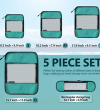 Compression Packing Cubes for Suitcases,5 Set Travel Essentials, Lightweight