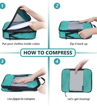 Compression Packing Cubes for Suitcases,5 Set Travel Essentials, Lightweight