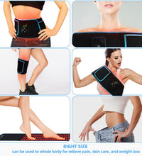 Red Light Therapy, Cordless Red Infrared Light Therapy Belt Rechargeable Wireless for Body Waist Back Knee Joints Pain Relief, Reduce Inflammation, Faster Healing (Upgrade)