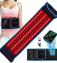 Red Light Therapy, Cordless Red Infrared Light Therapy Belt Rechargeable Wireless for Body Waist Back Knee Joints Pain Relief, Reduce Inflammation, Faster Healing (Upgrade)