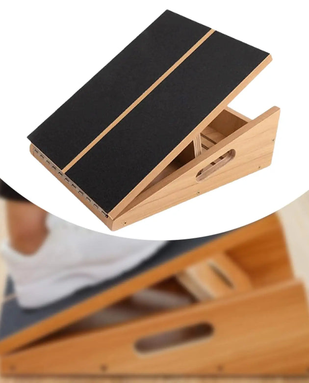 Slant Board Calf Stretcher Sports Wood Sturdy Portable Fitness Foldable anti Slip Surface Workout Yoga Gift Foot Incline Board